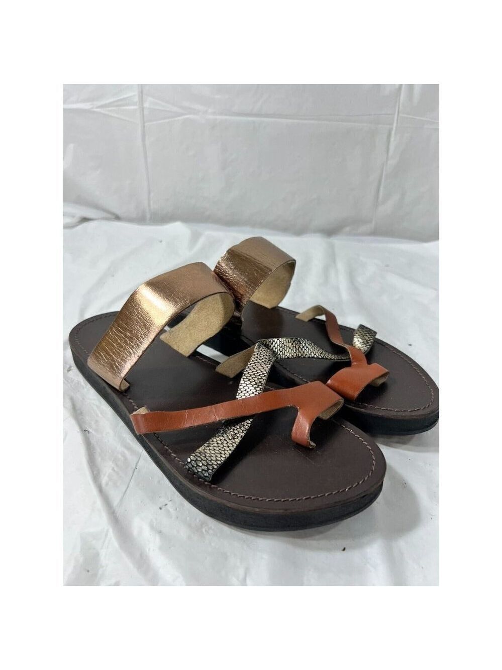 Next leather sandals size 7.5 US toe strap